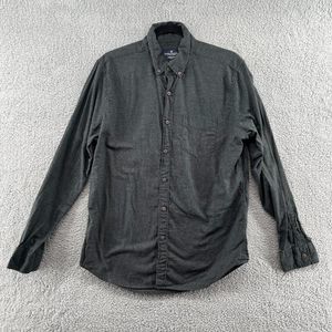American Eagle Seriously Soft Classic Fit Button Up Shirt Mens Medium Charcoal